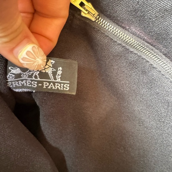 Hermes Black Canvas Tote - Picture 2 of 8